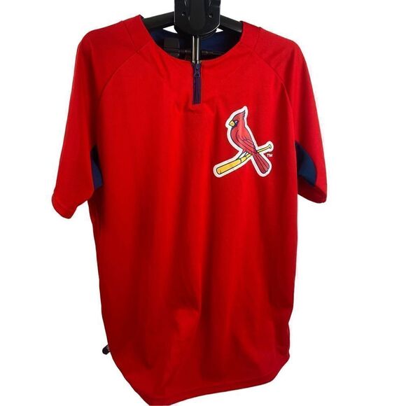 St Louis Cardinals Baseball Pullover SGA Batting Practice Style XL Zip up #23 - - Picture 1 of 8